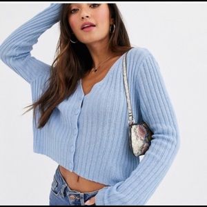 ASOS pink sweater cardigan